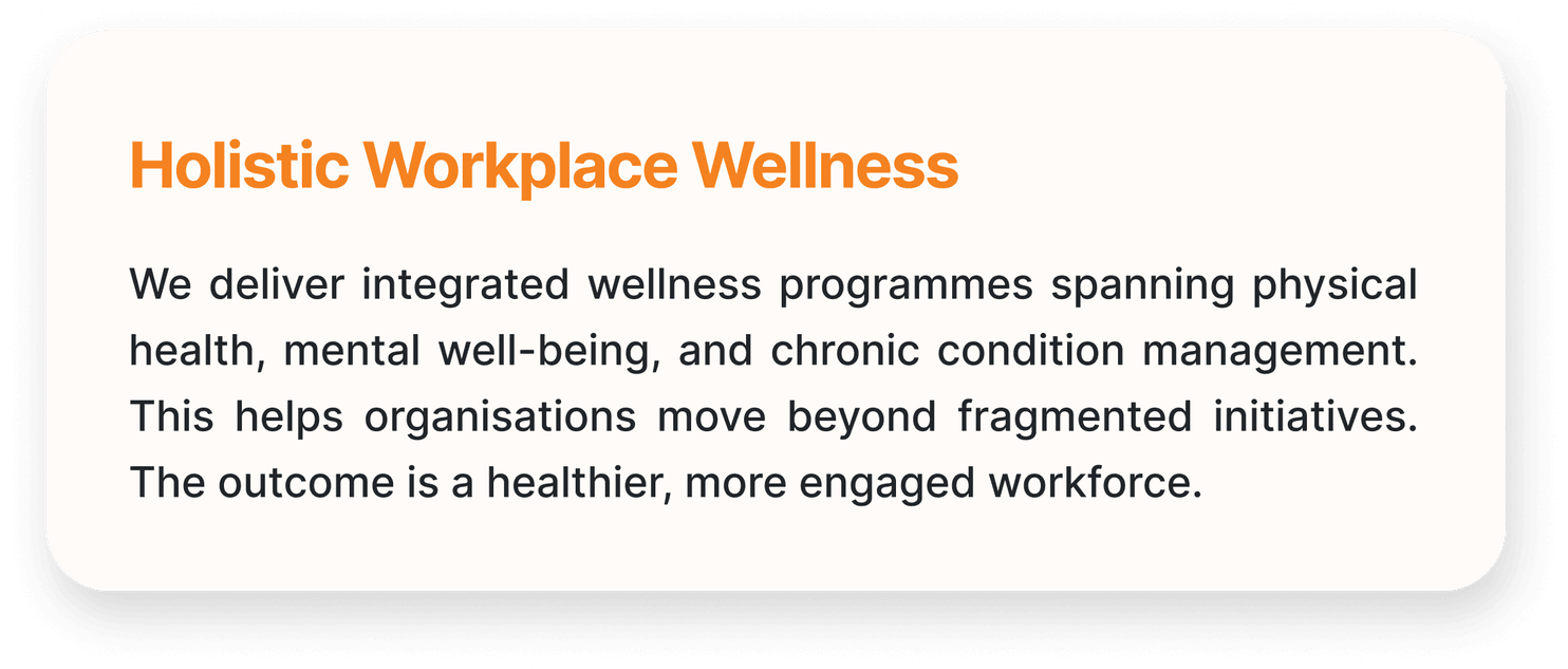 Holistic workplace wellness